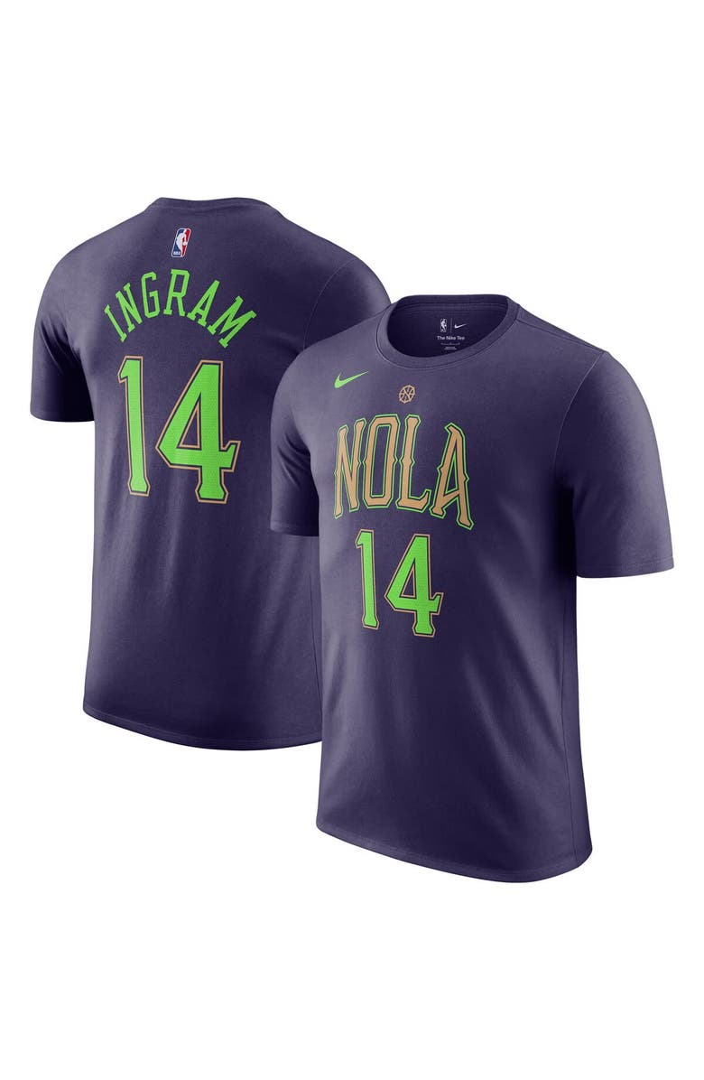 Nike Men's Nike Brandon Ingram Purple New Orleans Pelicans 2024/25 City Edition Name & Number T-Shirt, Alternate, color, 