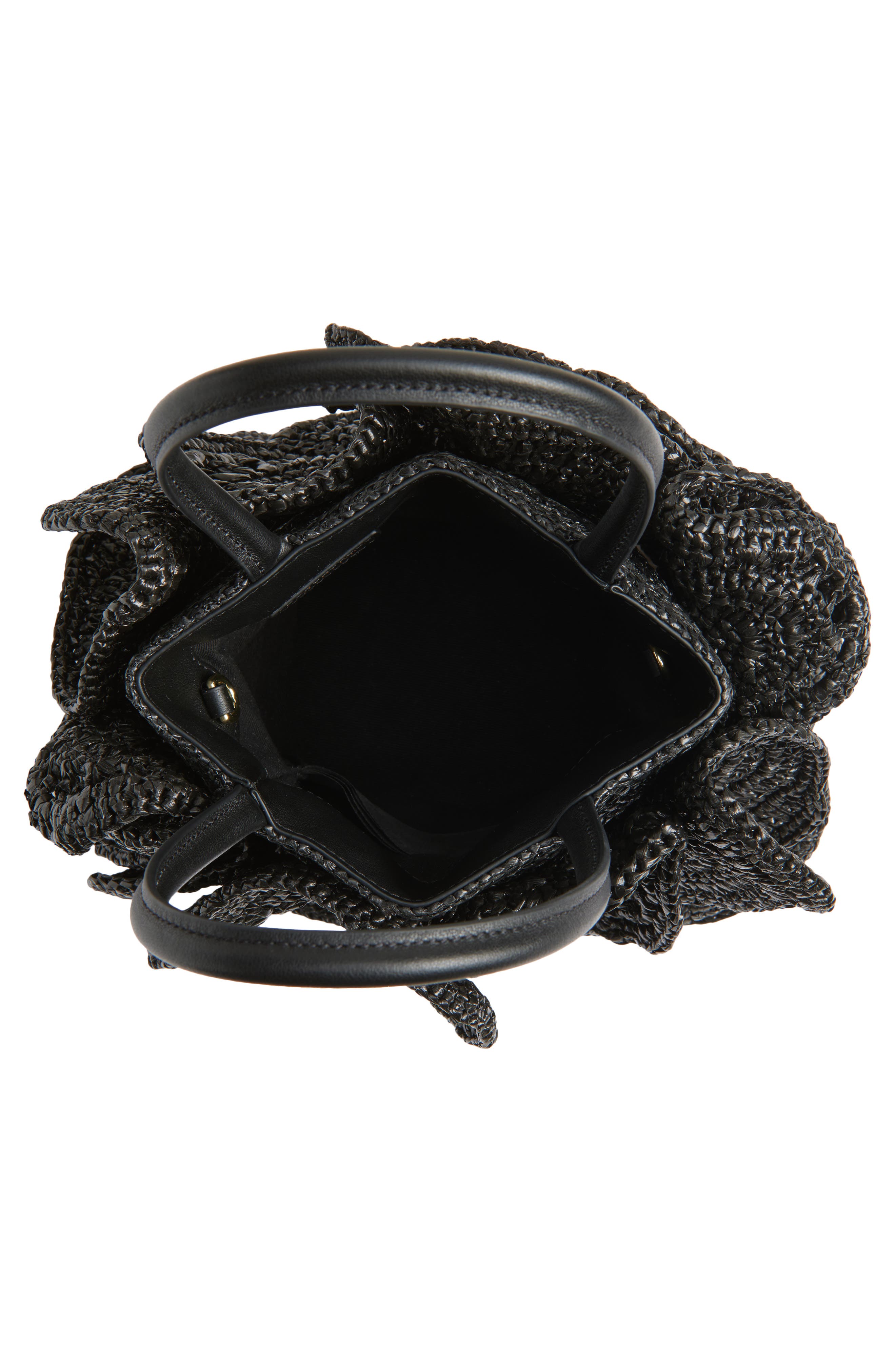 FARM Rio Raffia Flower Bag, Alternate, color, Black