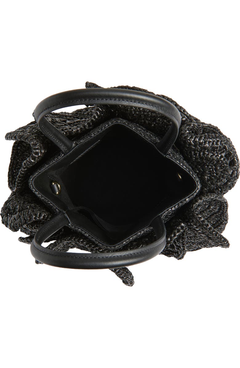 FARM Rio Raffia Flower Bag, Alternate, color, Black
