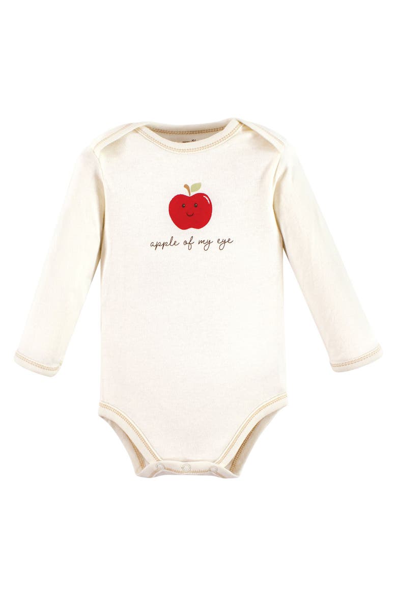 Organic Cotton Long-Sleeve Bodysuits, Alternate, color, Fall Food