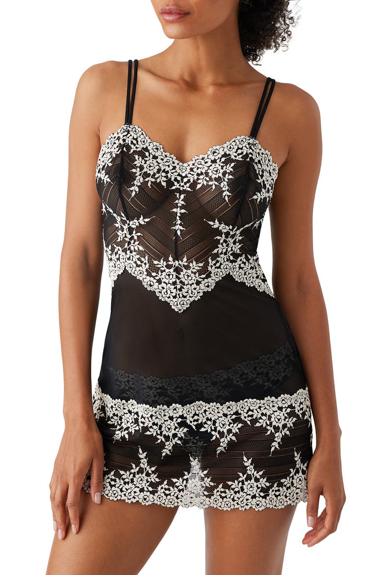Embrace Lace® Chemise, Main, color, BLACK