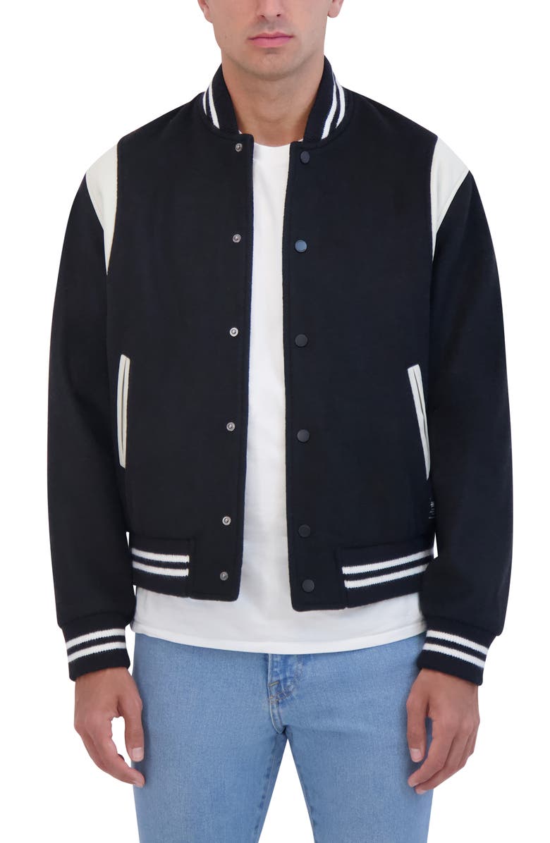 Hudson Jeans Wool Varsity Jacket, Alternate, color, 