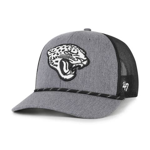 Men's '47 Heather Charcoal Jacksonville Jaguars Carbon Rope Trucker Adjustable Hat