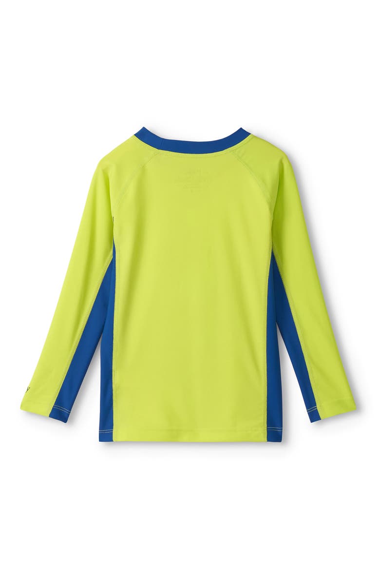 Kids' Colorblock Long Sleeve Rashguard, Alternate, color, GREEN
