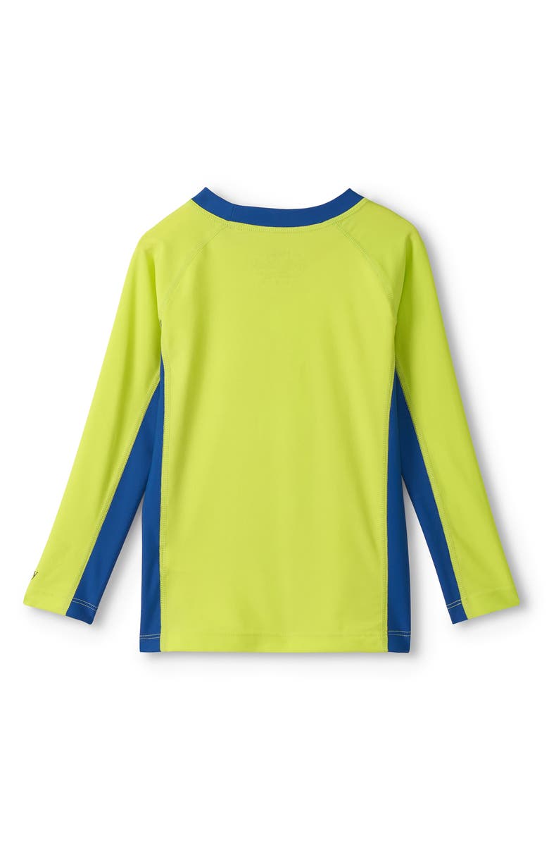 Hatley Kids' Colorblock Long Sleeve Rashguard, Alternate, color, Green