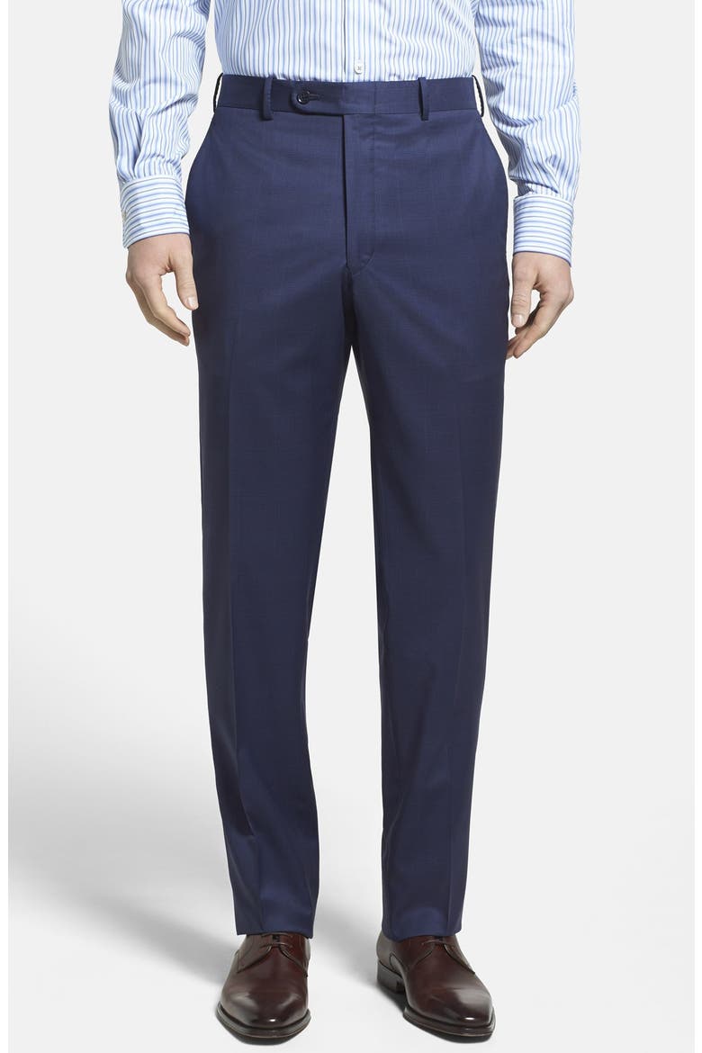 Classic Fit Plaid Wool Suit, Alternate, color, BLUE