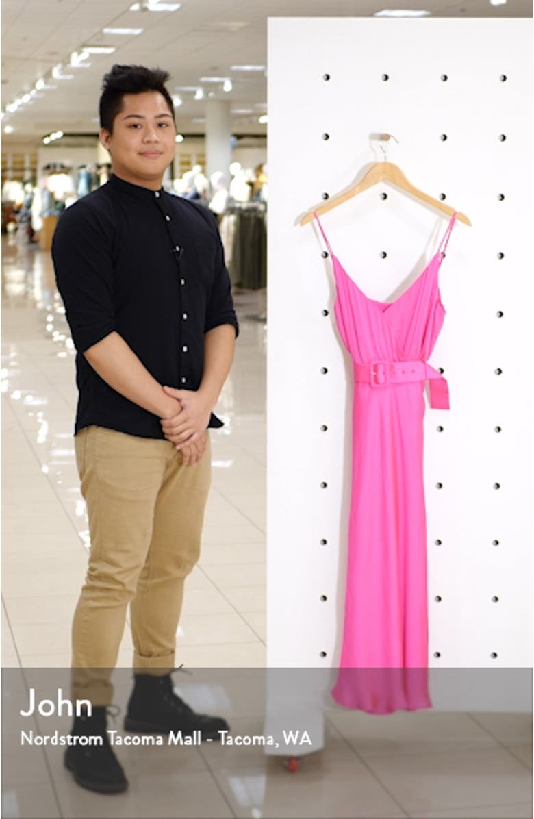 Reagan Belted Satin Slipdress, sales video thumbnail