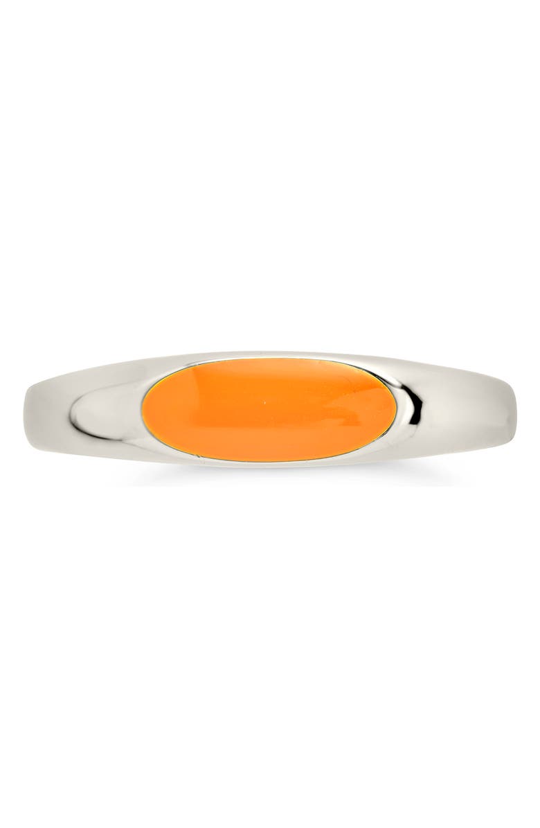 Sterling Forever Sterling Silver Enamel Open Ring, Alternate, color, 