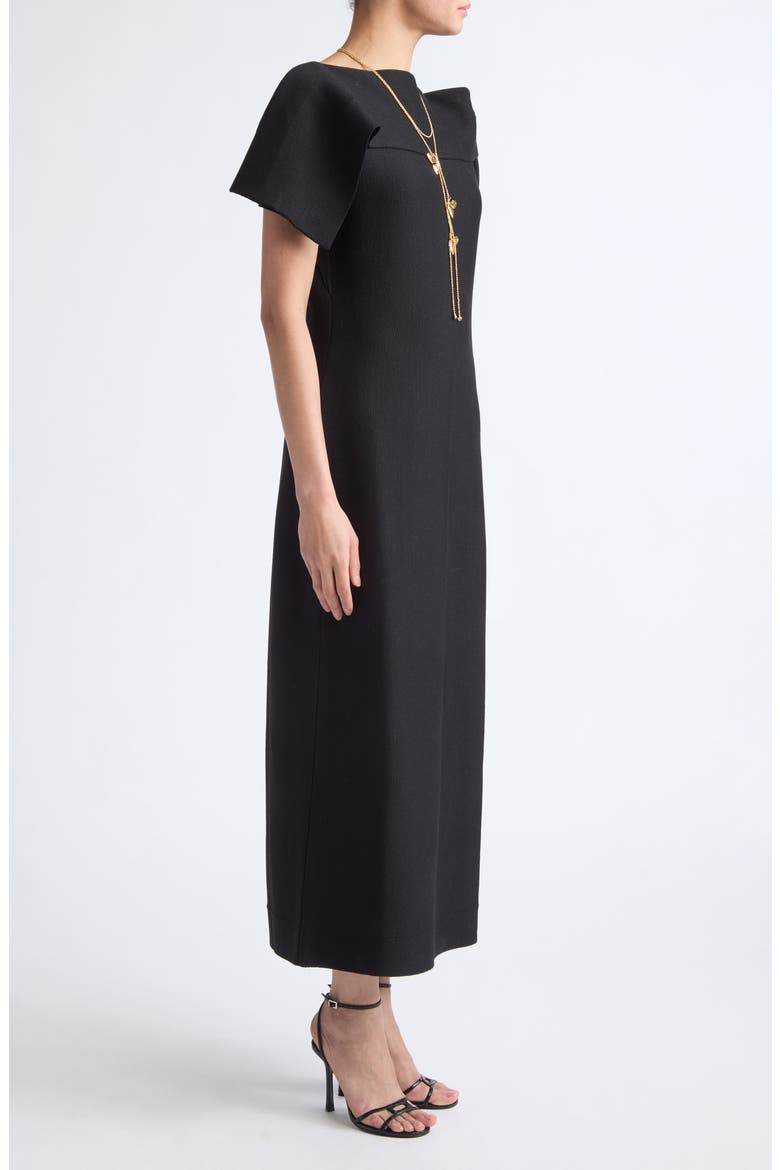 Drape Neck Sweater Dress, Alternate, color, BLACK