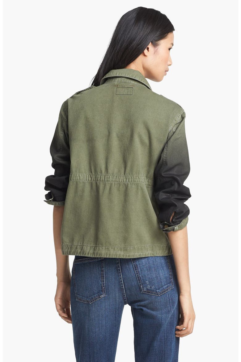 'The Lone Soldier' Coated Sleeve Jacket, Alternate, color, OMBRE COATED ARMY GREEN