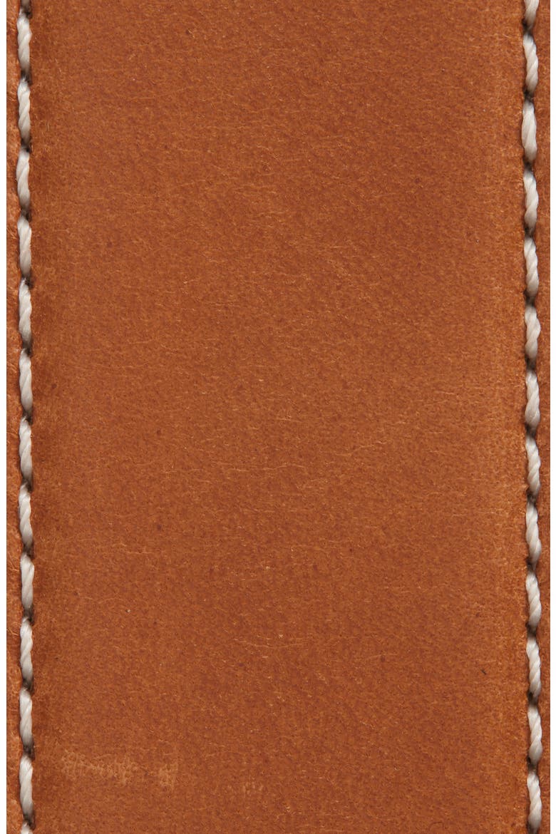 Round Buckle Leather Belt, Alternate, color, NATURAL