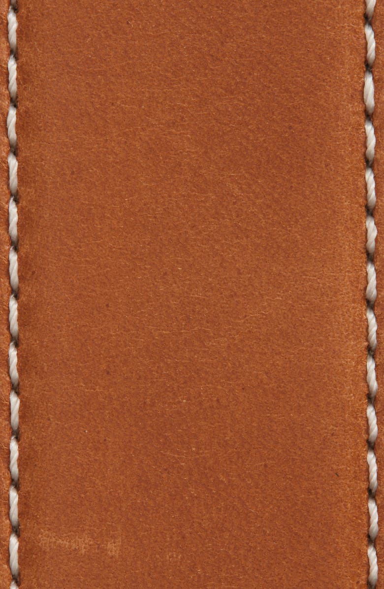 Thom Browne Round Buckle Leather Belt, Alternate, color, Natural