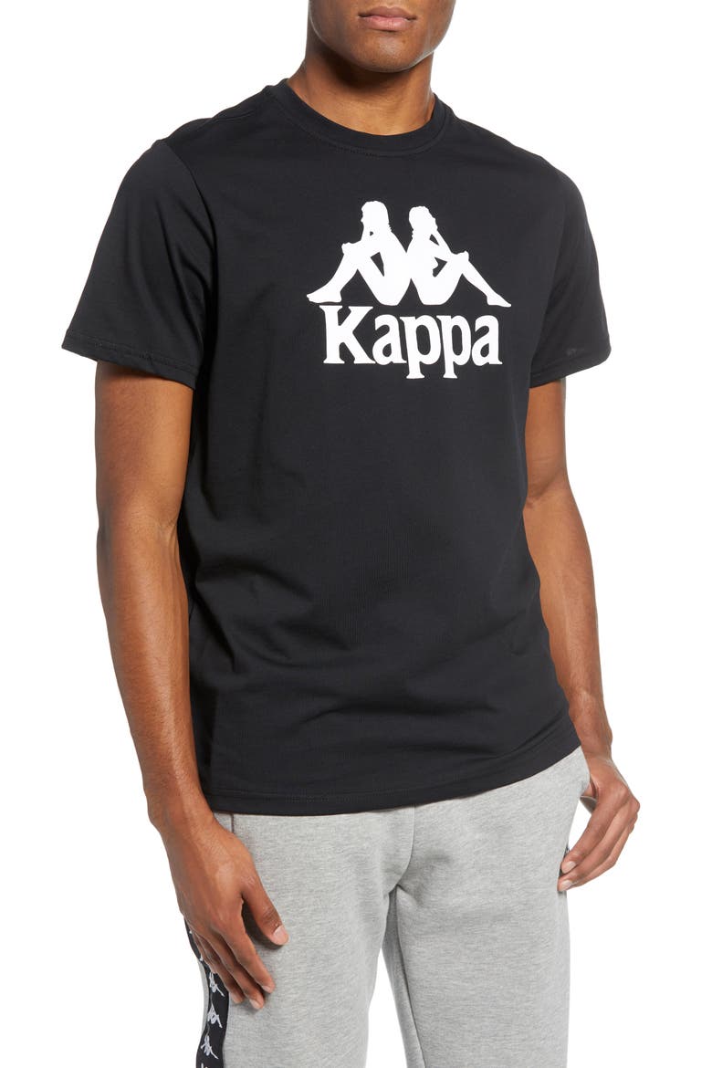 Kappa Authentic Estessi Logo T-Shirt, Main, color, BLACK-WHITE
