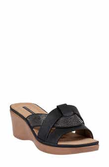 GOOD CHOICE NEW YORK Selva Platform Wedge Slide Sandal