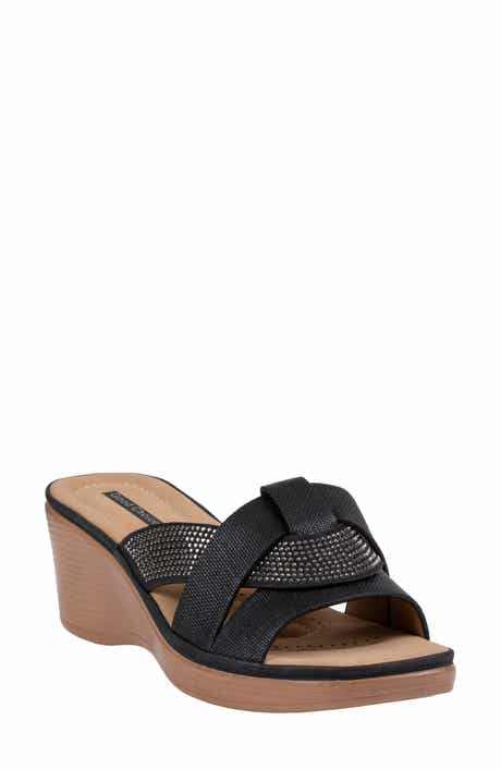 GOOD CHOICE NEW YORK Selva Platform Wedge Slide Sandal