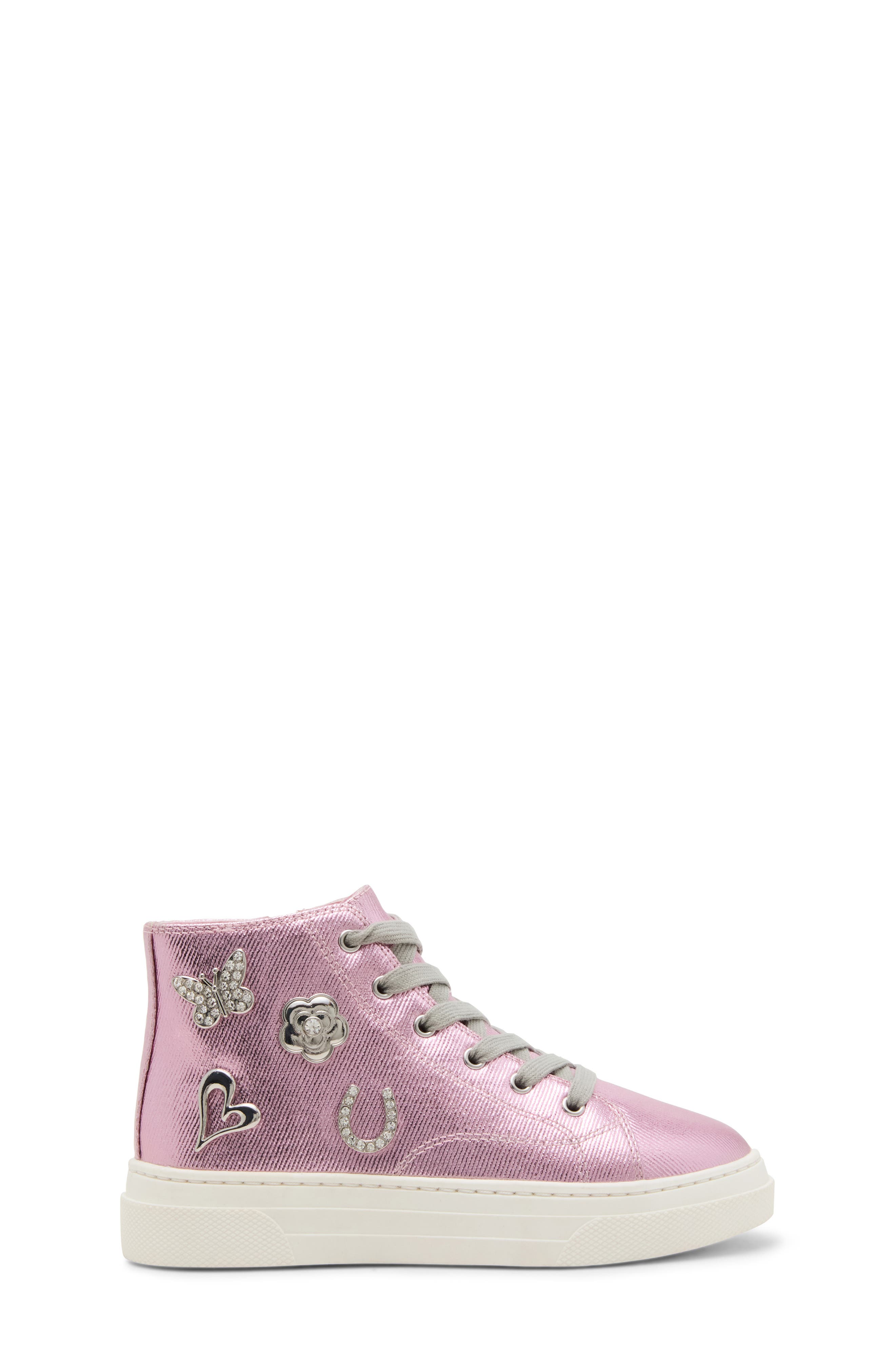 Steve Madden Kids' Genesis High Top Sneaker, Alternate, color, Pink