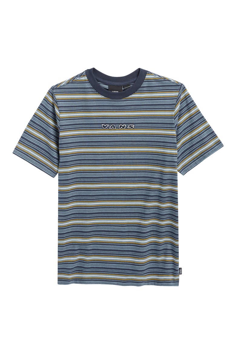 Kids' Cameron Stripe Cotton T-Shirt, Main, color, STORMY WEATHER/ PARISIAN NIGHT