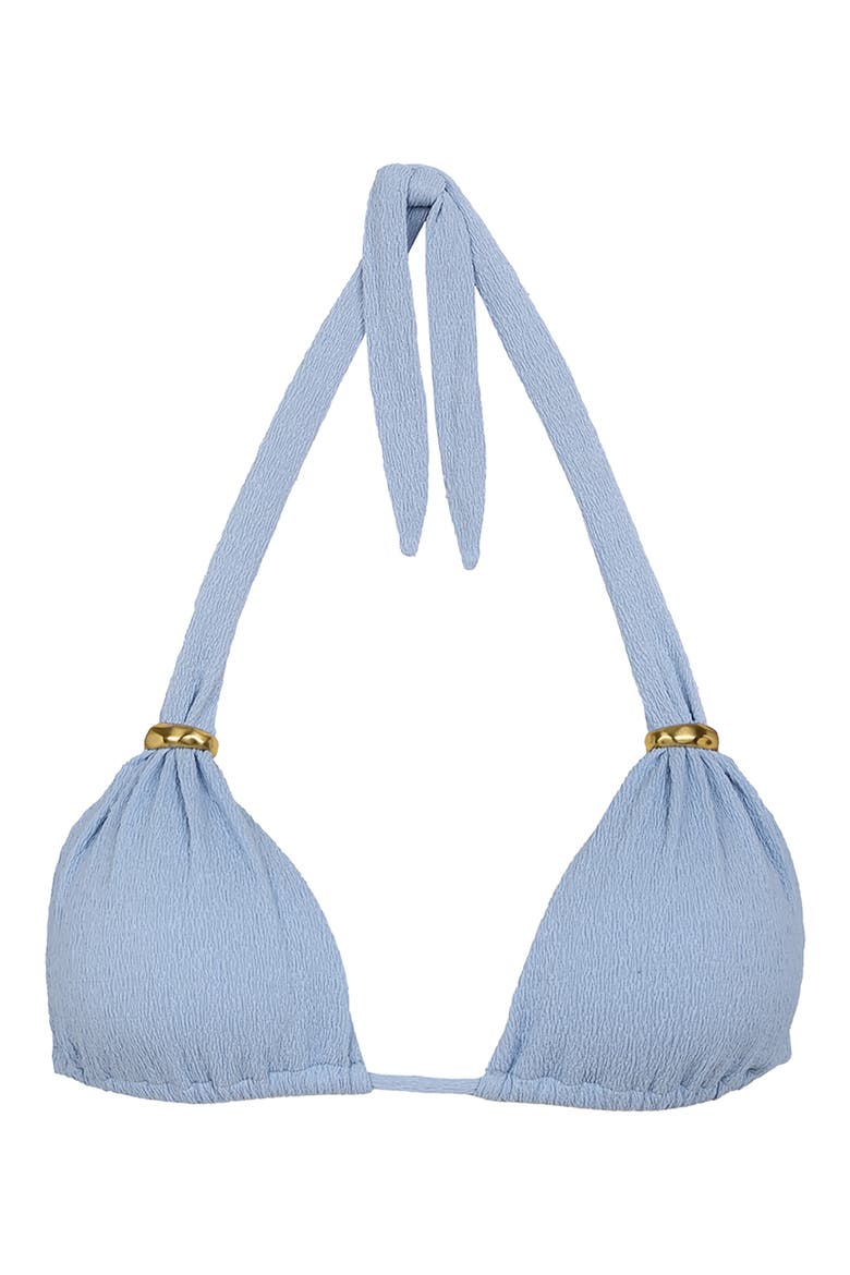 Firenze Bia Tube Halter Bikini Top, Alternate, color, BLUE