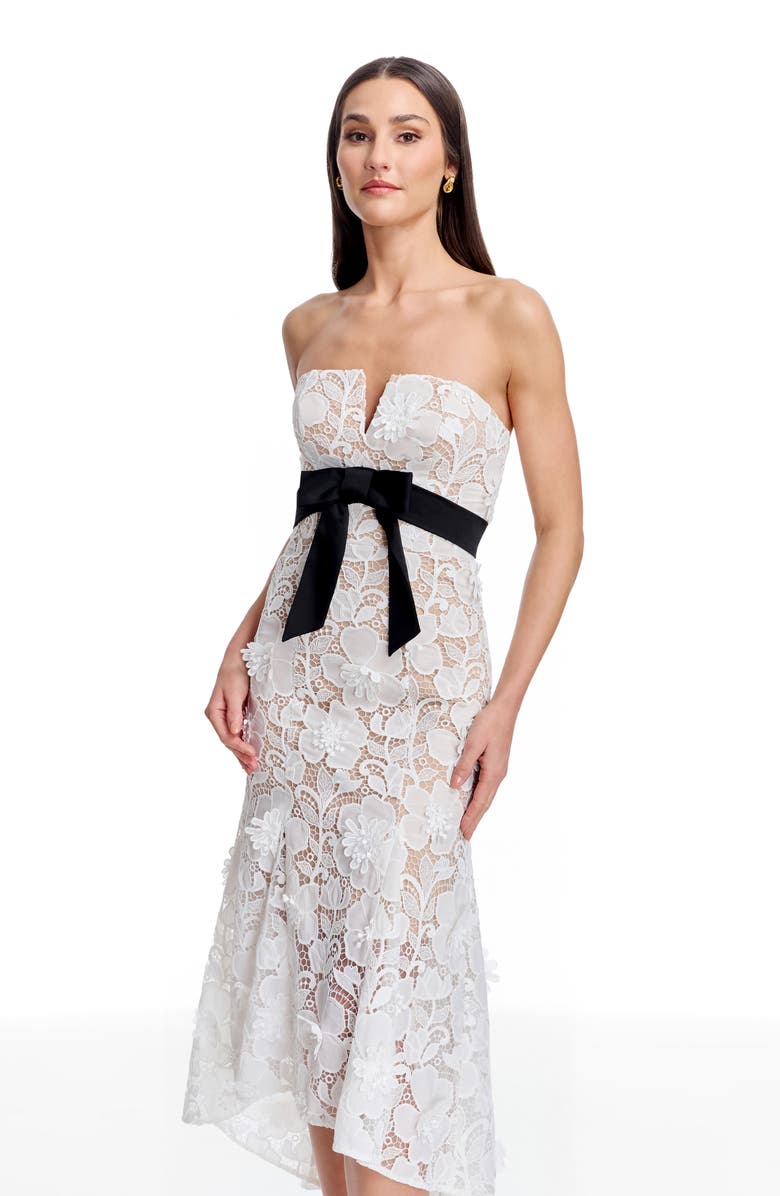Dress the Population Lucia Floral Lace High-Low Cocktail Dress, Alternate, color,