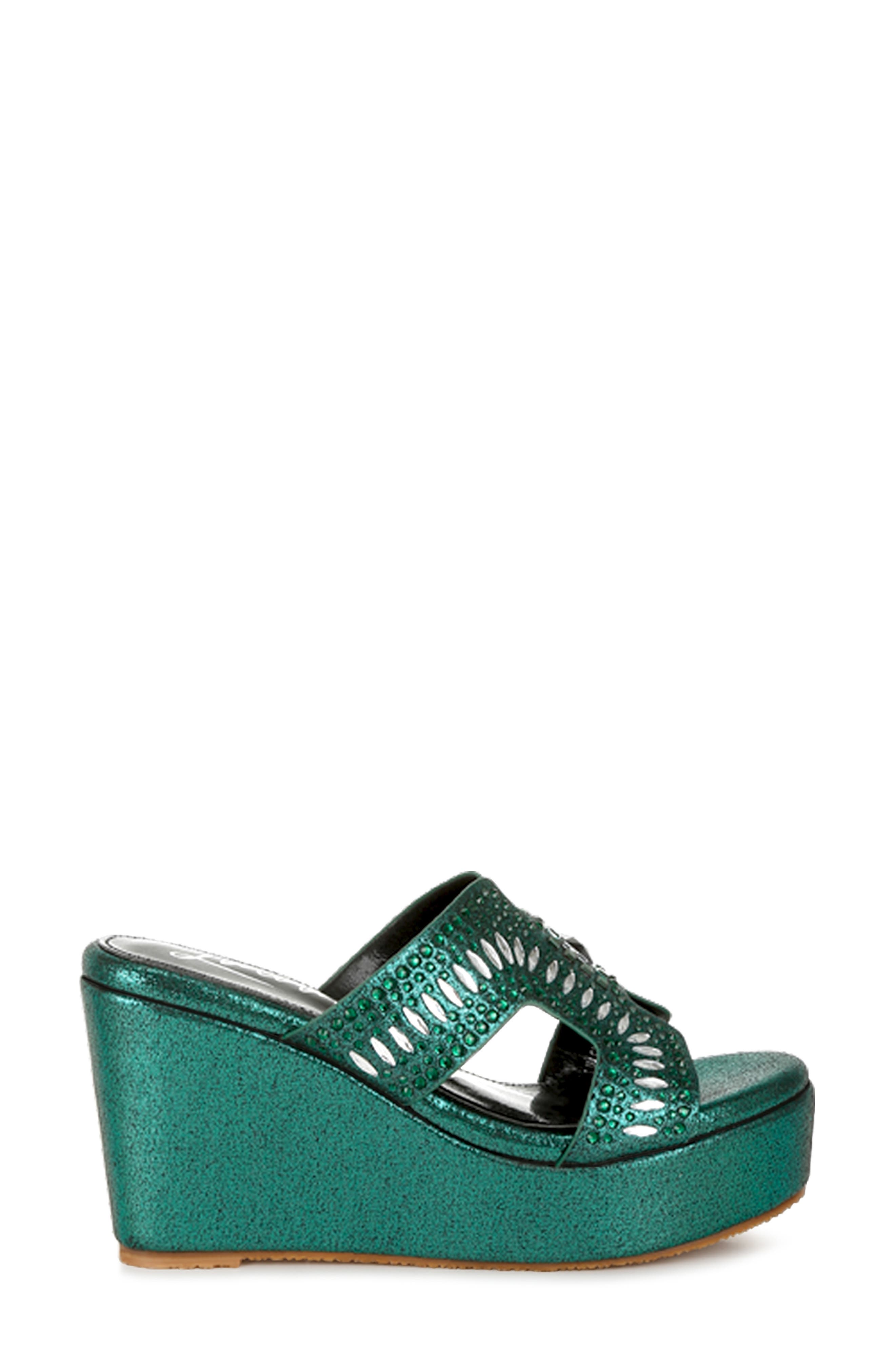 LONDON RAG Mariner Platform Wedge Sandal, Alternate, color, Green