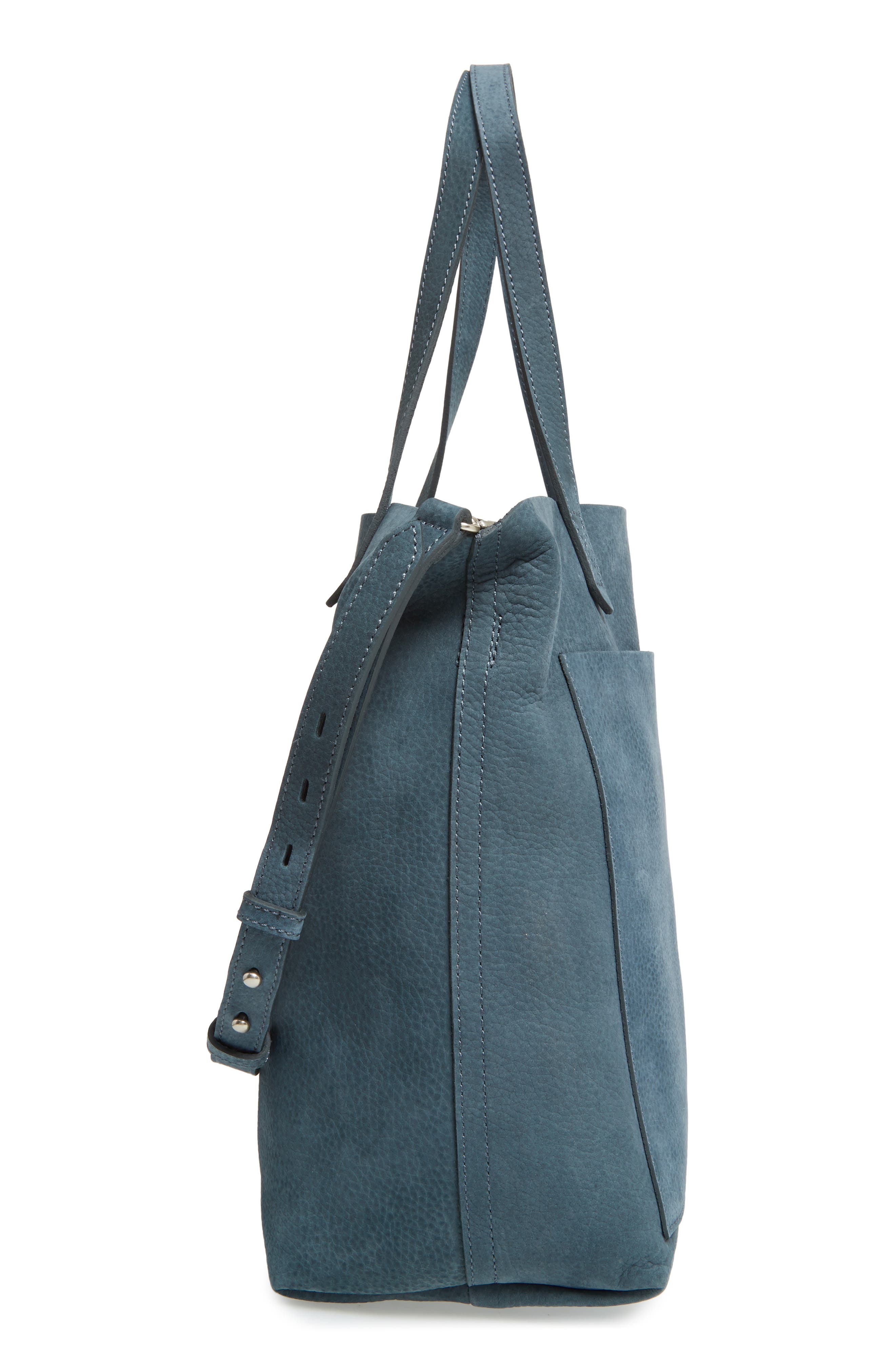 Medium Leather Transport Tote, Alternate, color, MIDNIGHT SPRUCE