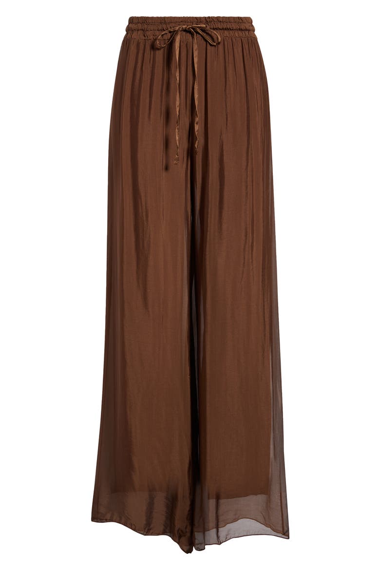 Strada Wide Leg Drawstring Pants, Alternate, color, CHOCOLATE