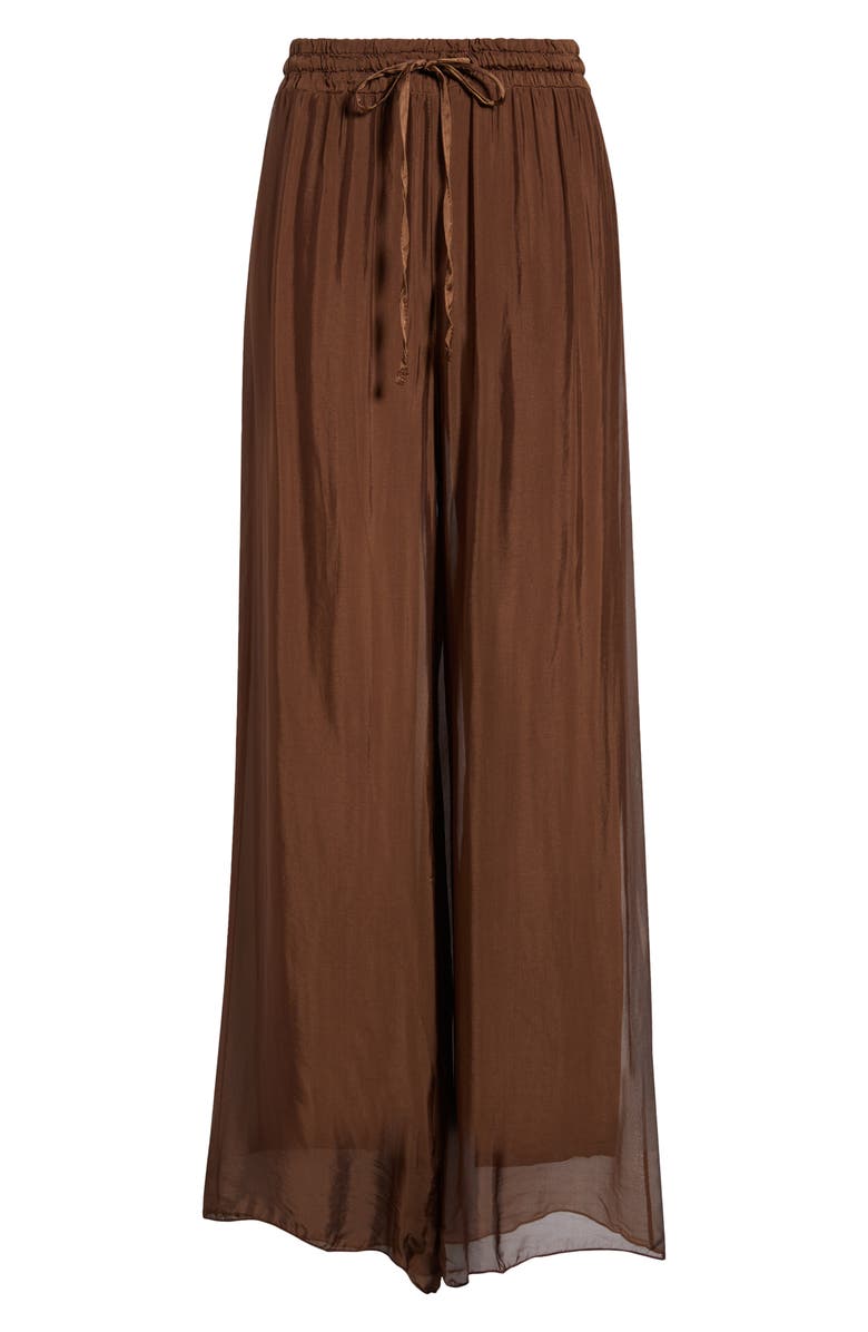 DELUC Strada Wide Leg Drawstring Pants, Alternate, color, Chocolate