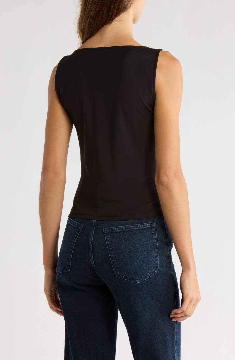 FRAME Ruched Sleeveless Top, Alternate, color, Black