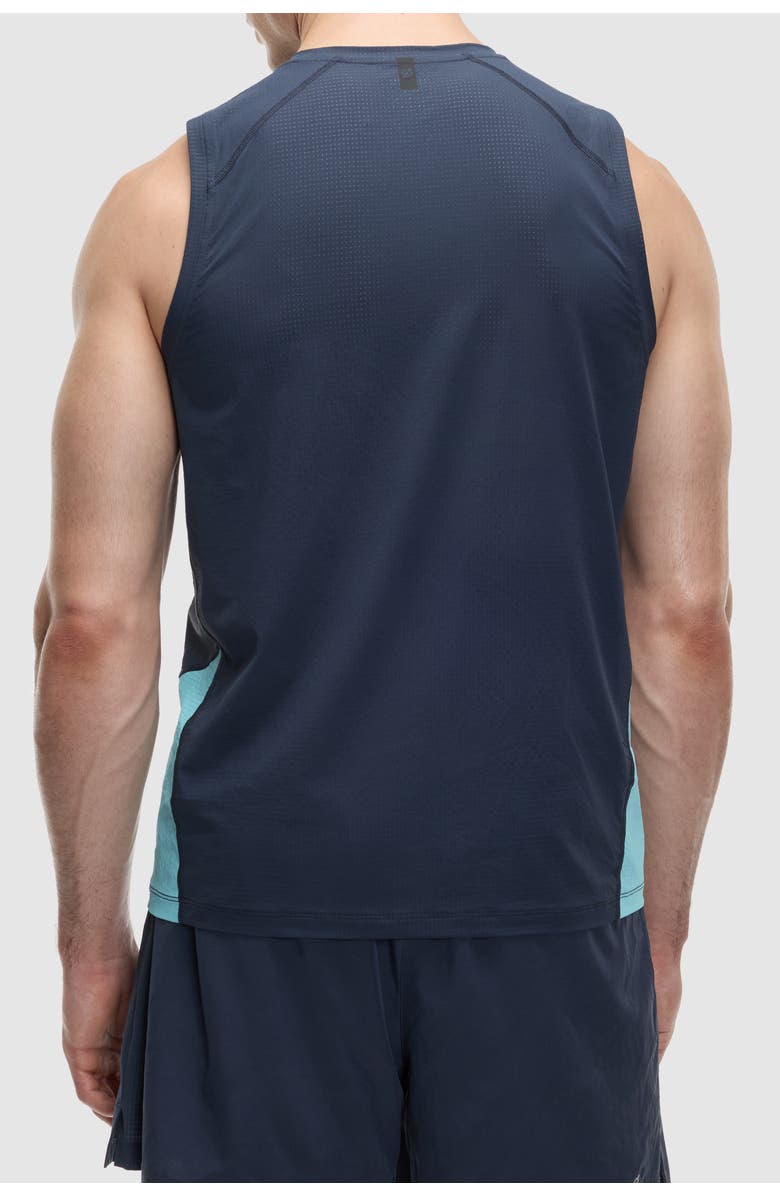 Peloton Grid Jacquard Colorblock Tank, Alternate, color, Blue Nights