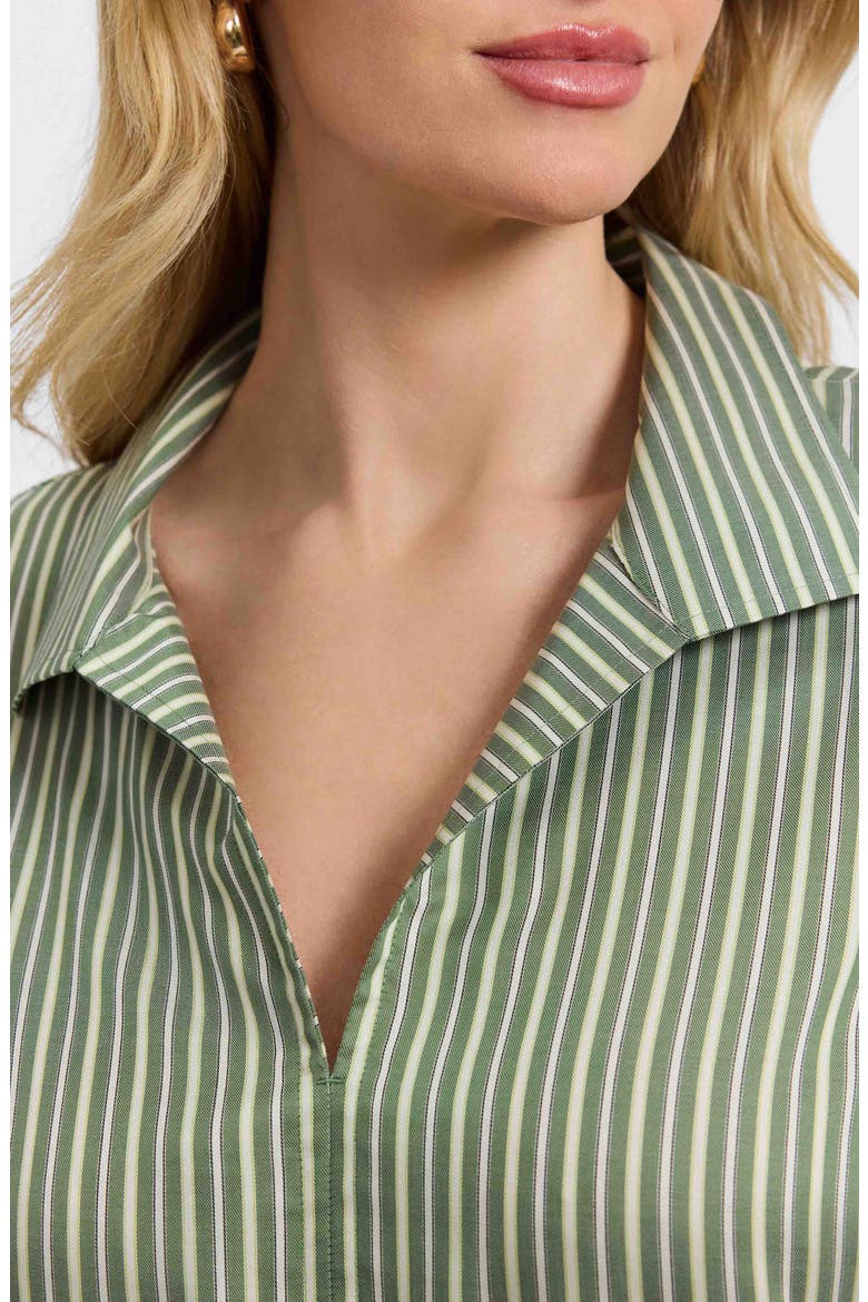 Agnes Stripe Three-Quarter Sleeve Popover Top, Alternate, color, BASIL MULTI