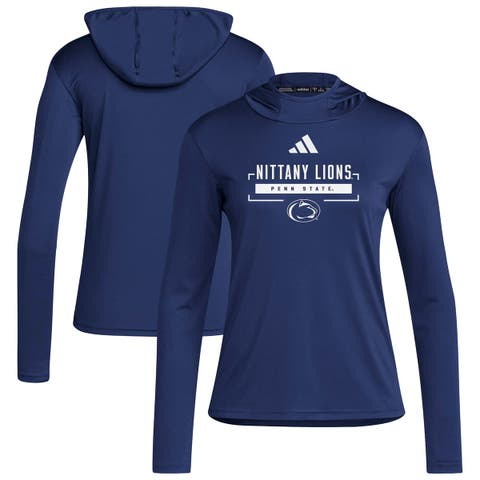 Women's adidas Navy Penn State Nittany Lions D4T Long Sleeve Hooded T-Shirt