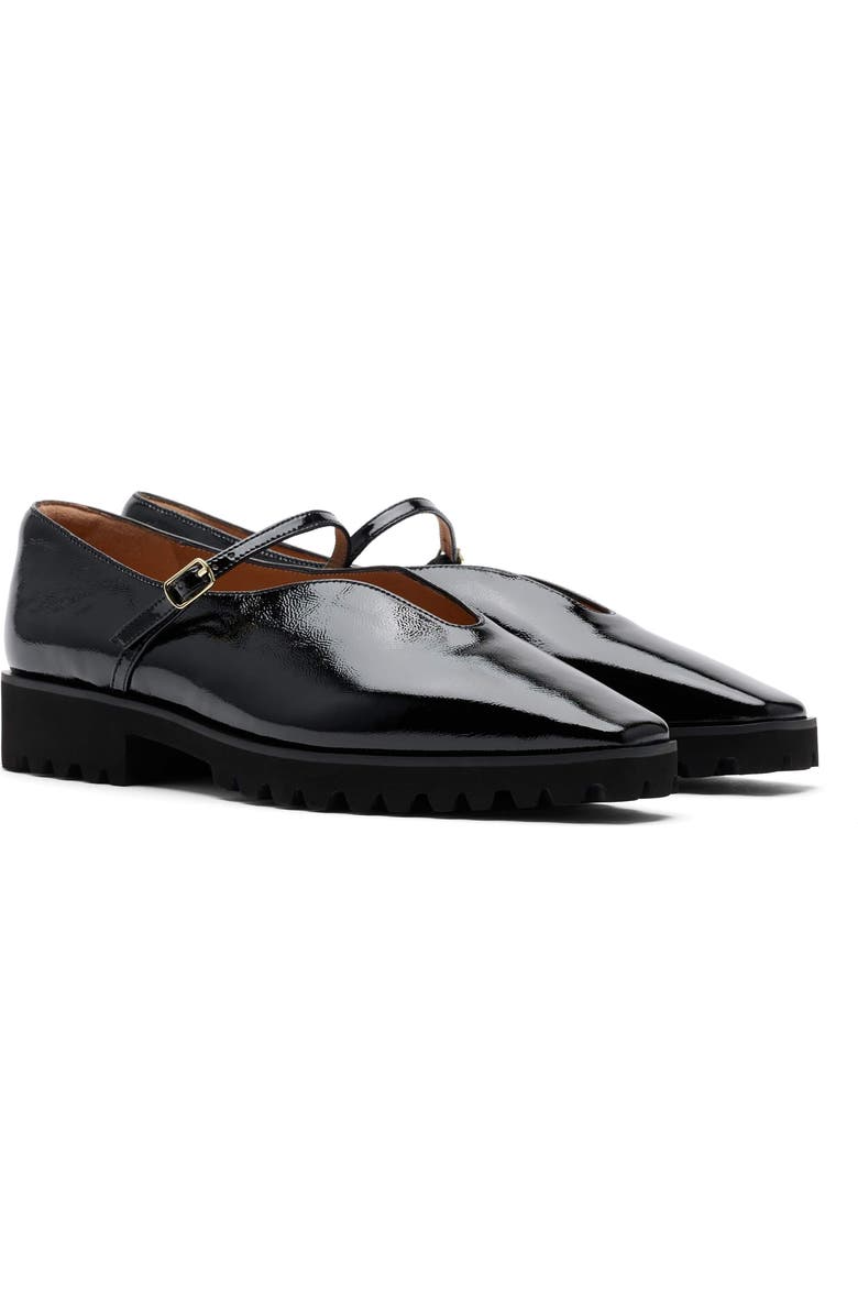 MARC NOLAN Roxie Leather Lug Mary Janes, Alternate, color, Black Patent