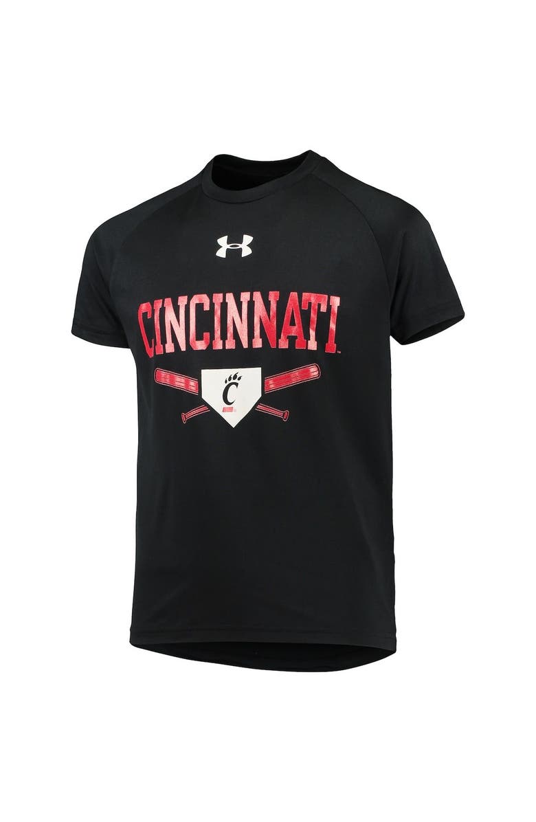 Under Armour Youth Under Armour Black Cincinnati Bearcats Baseball Tech Raglan T-Shirt, Alternate, color, 