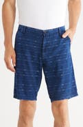 AG Griffin Print Tapered Denim Shorts