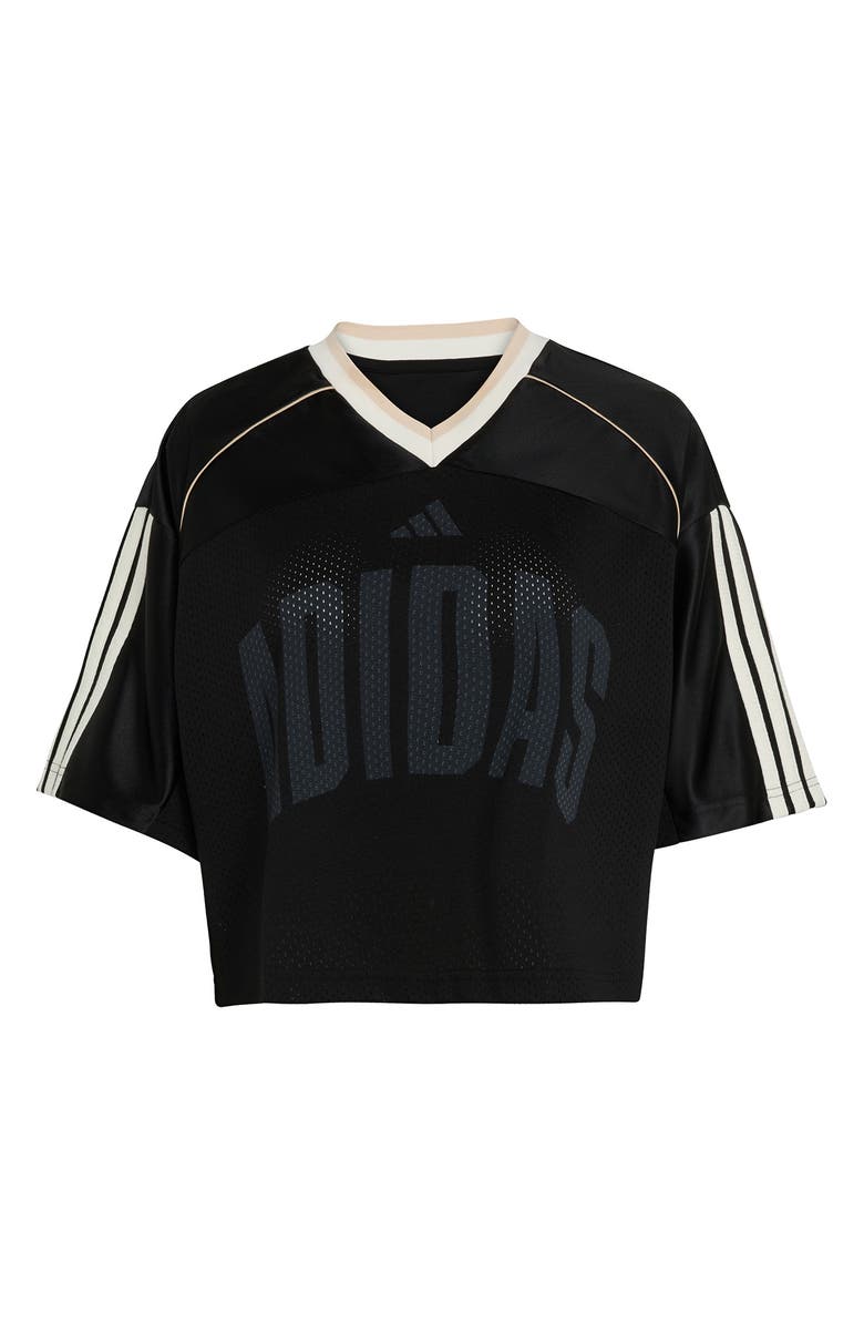 adidas Stadium Mesh T-Shirt, Alternate, color, Black/Crystal Linen/Off White