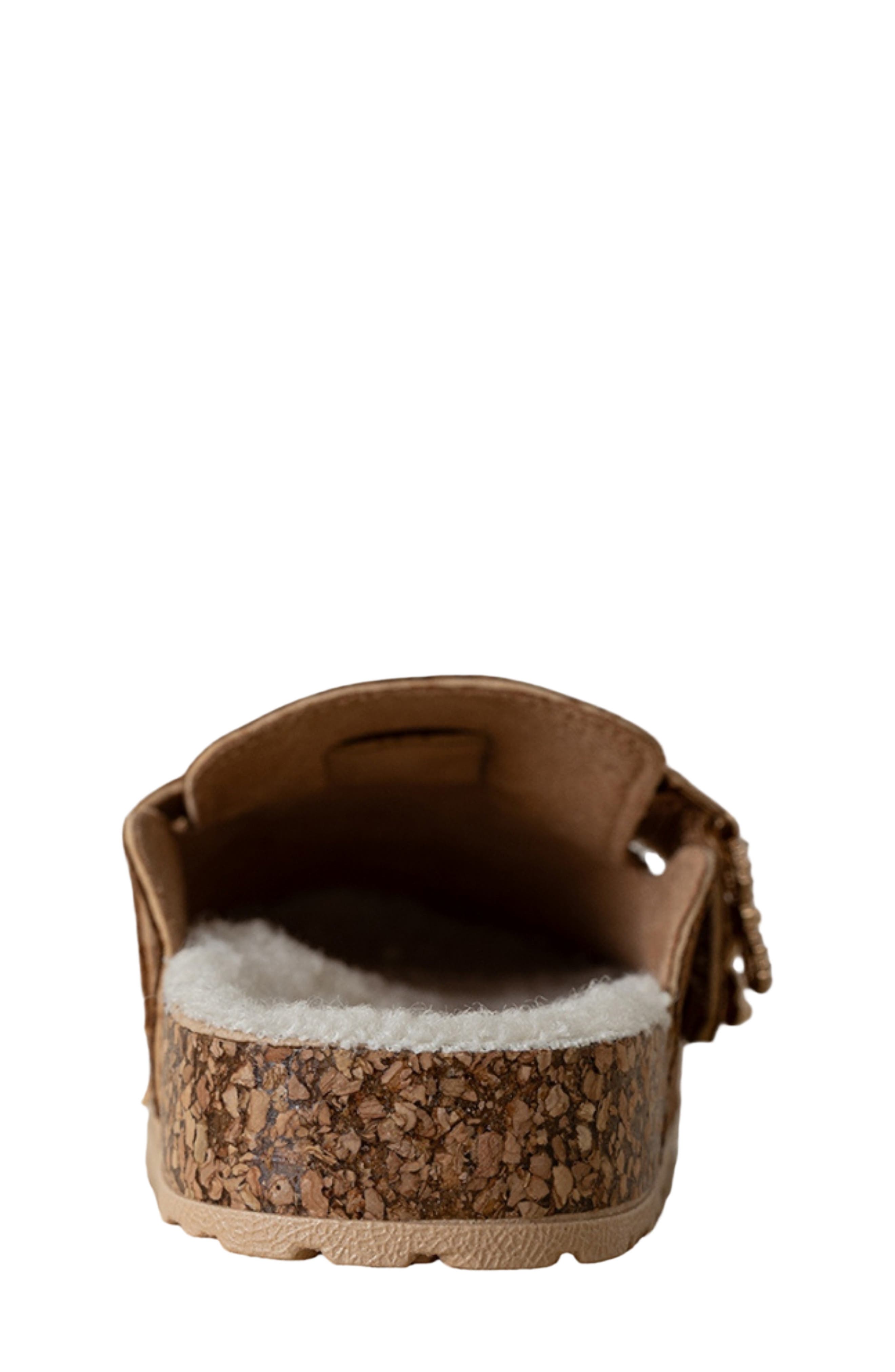 Kids' Faux Suede Mule, Alternate, color, COGNAC