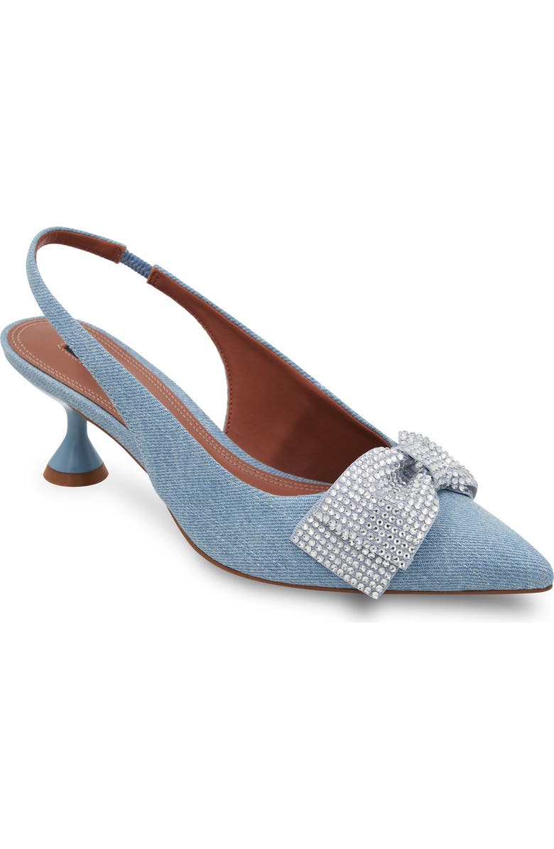 BCBGMAXAZRIA Archie Pointed Toe Slingback Pump, Main, color, Denim