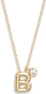 Chelsea28 Goldtone Initial Pendant Necklace