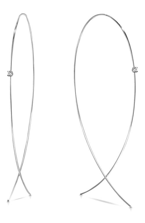 LANA LANA LARGE UPSIDE DOWN DIAMOND HOOP EARRINGS 