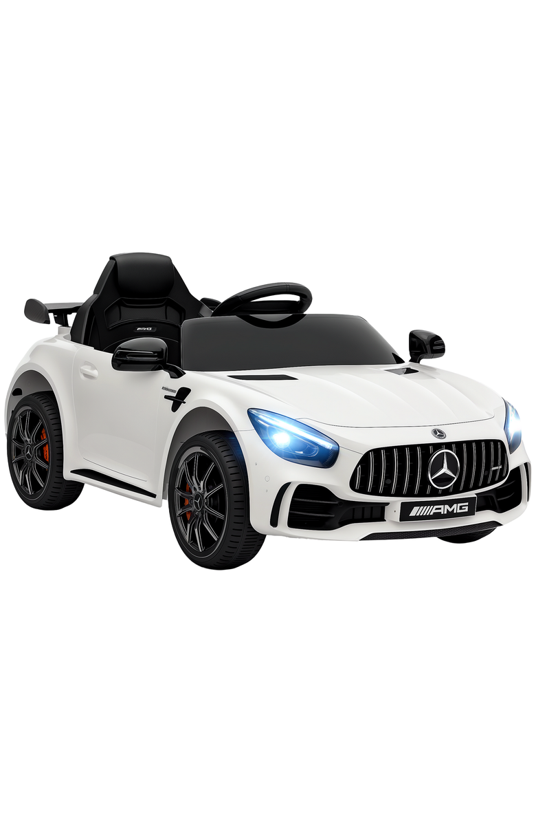 Qaba Mercedes-Benz AMG GTR 12V Kids Ride on Car with Remote Control, Main, color, White