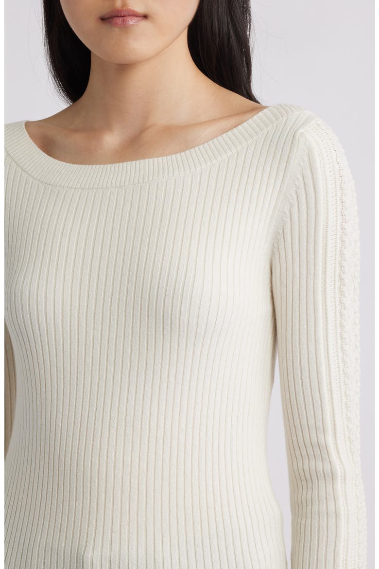 Rhyse Rib Sweater, Alternate, color, IVORY