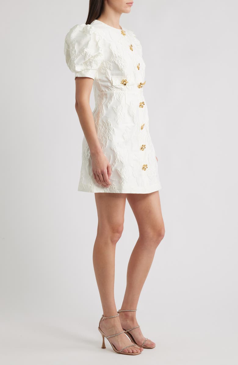 Sister Jane Anemone Puff Sleeve Jacquard Minidress, Alternate, color, 