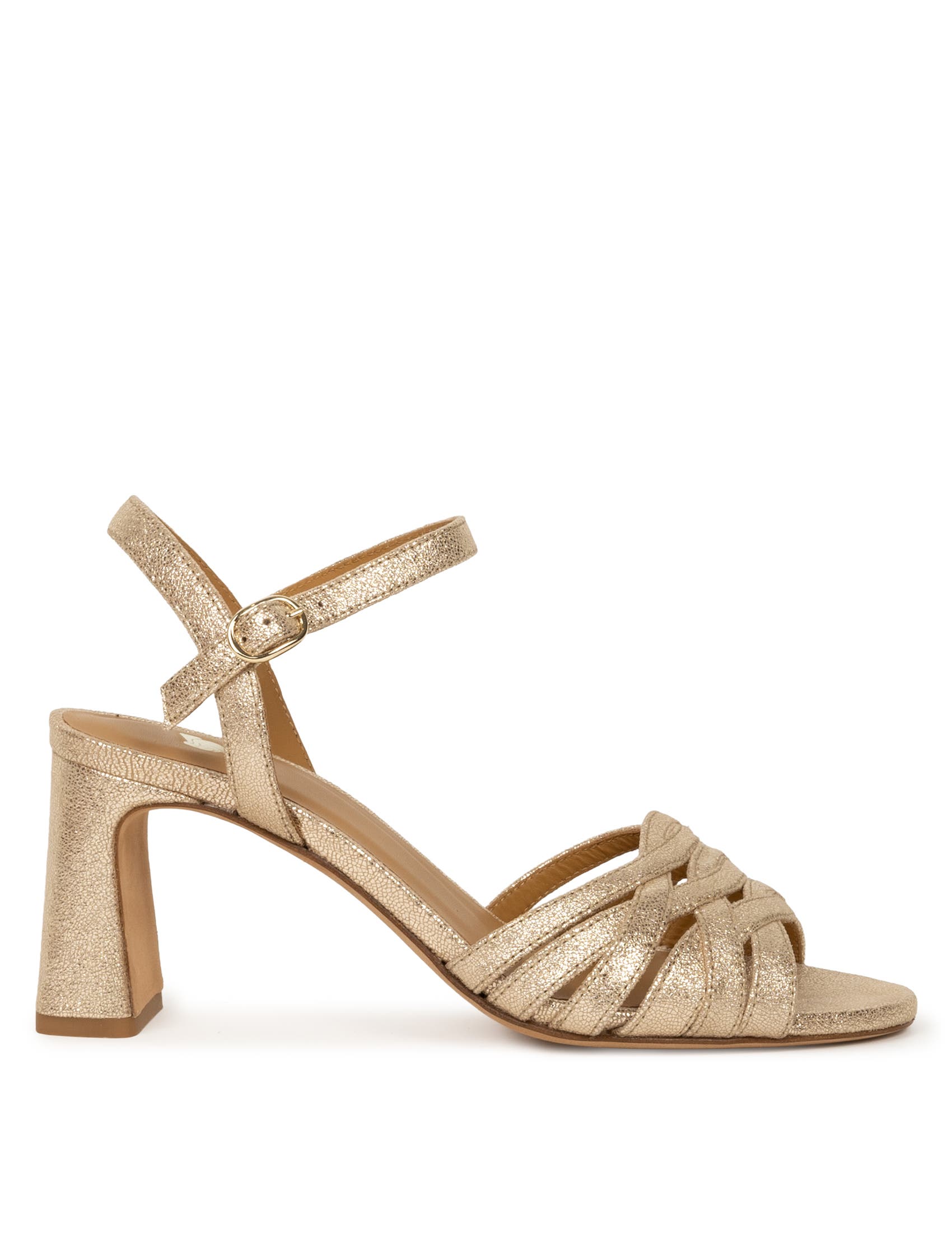 Loren Heeled Sandals, Alternate, color, Iridescent Champagne
