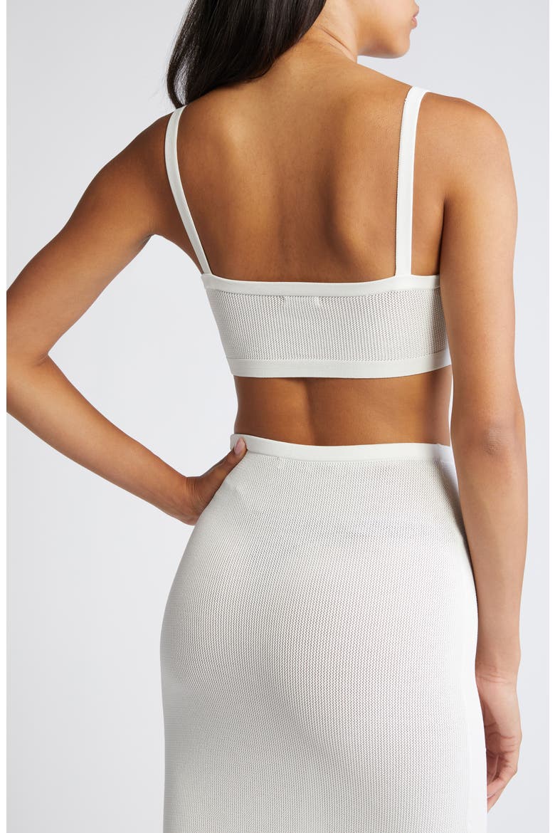 Square Neck Sweater Bralette, Alternate, color, WHITE