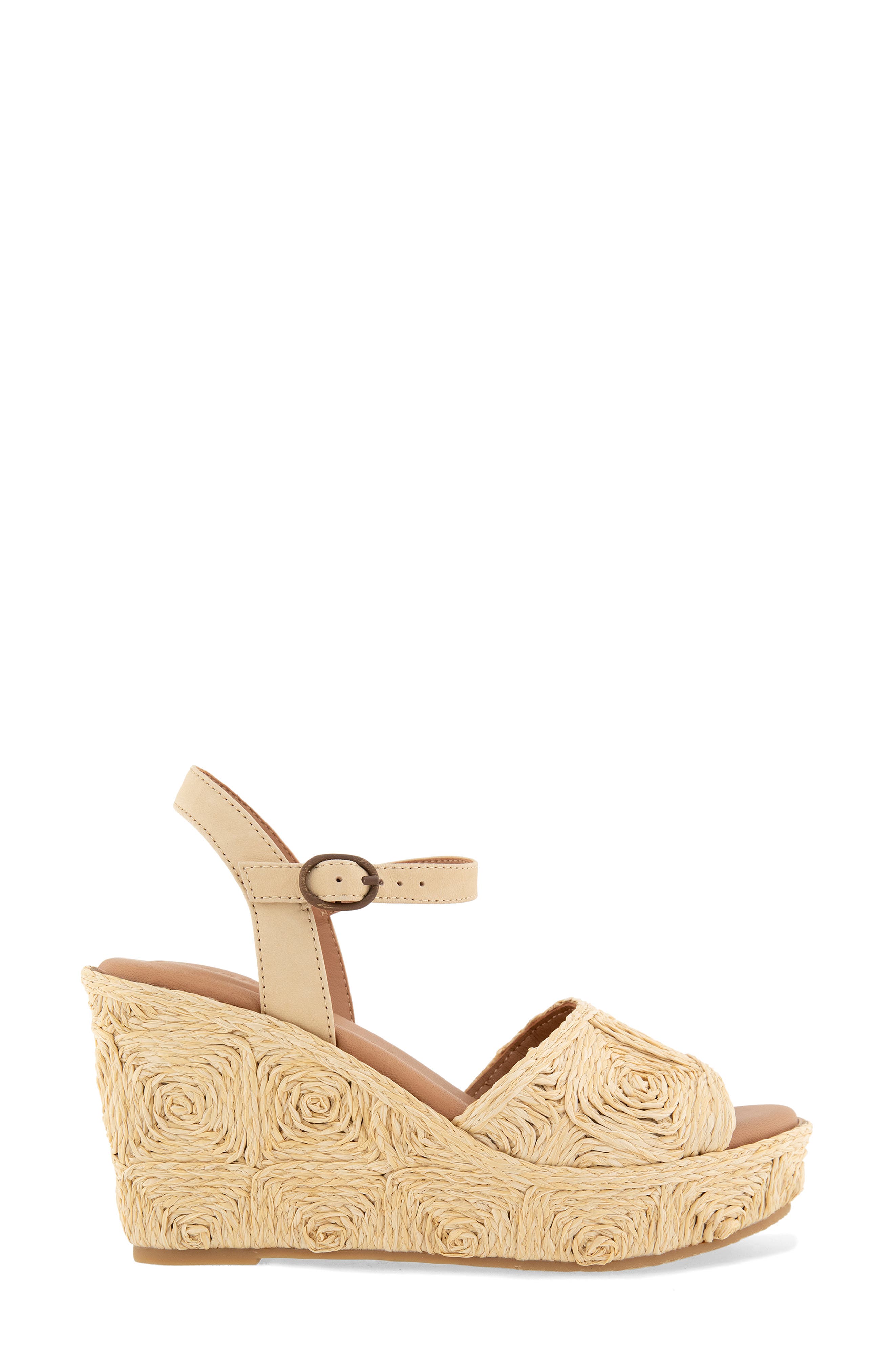Nevio Ankle Strap Platform Wedge Sandal, Alternate, color, NATURAL RAFFIA