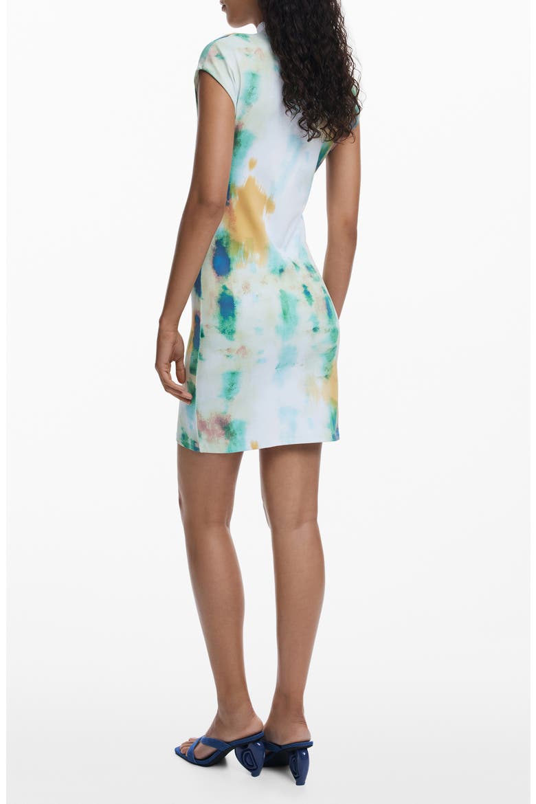 Mock Neck Dress, Alternate, color, BEIGE