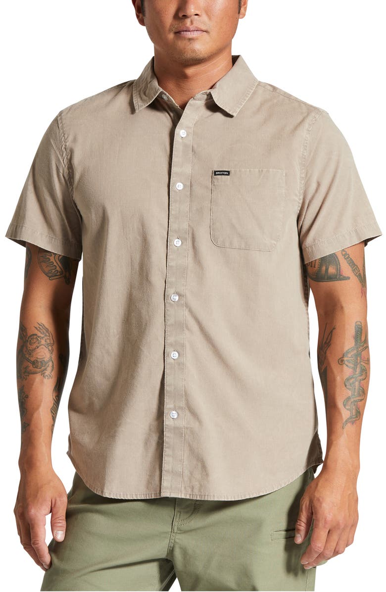 Brixton Charter Short Sleeve Button-Up Shirt, Main, color,