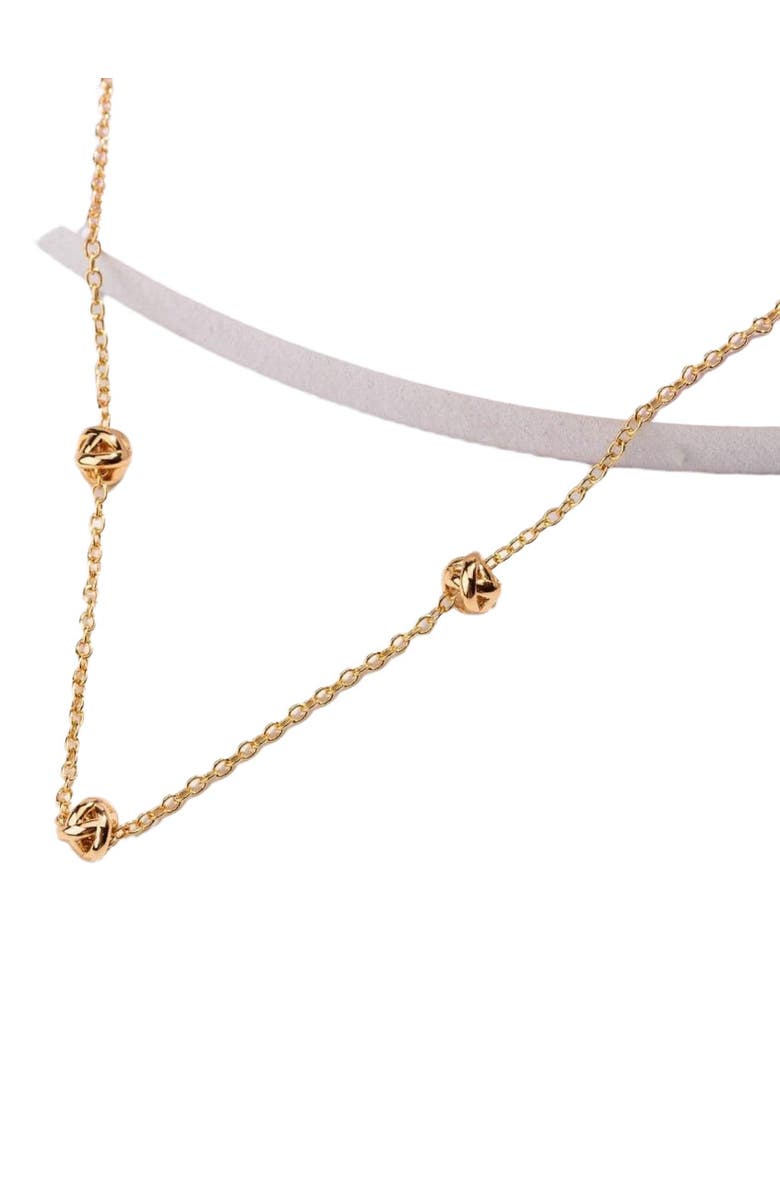 Hollywood Sensation Gold Love Knot Necklace, Alternate, color, Gold