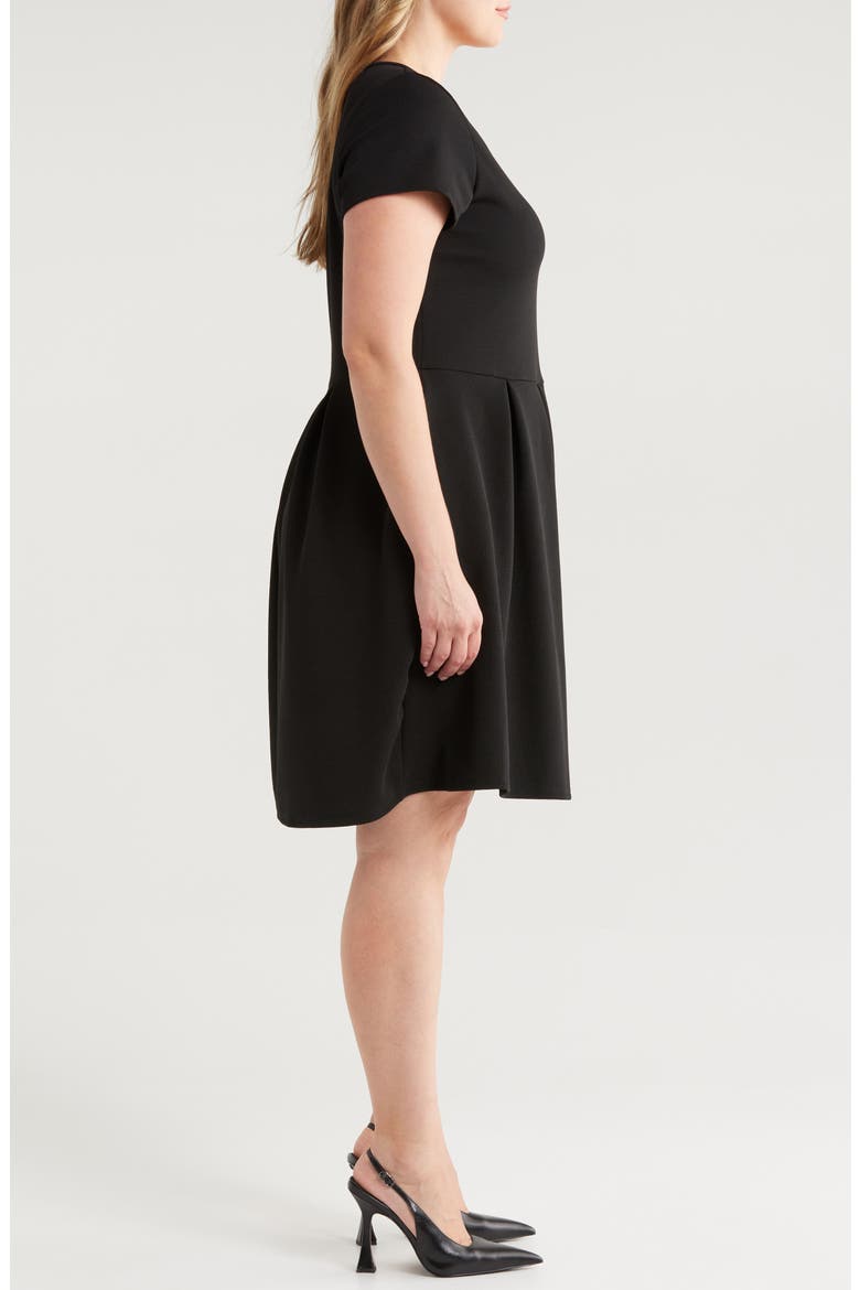 Scoop Neck Knit Dress, Alternate, color, BLACK