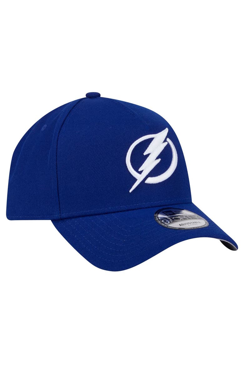 Men's New Era  Blue Tampa Bay Lightning Core A-Frame 9FORTY Adjustable Hat, Alternate, color, Blue